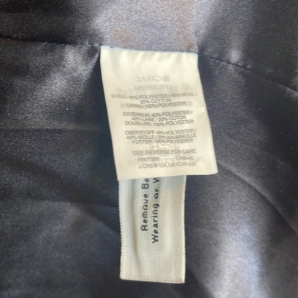 J Crew Lady Coat Black Tweed Wool Fringe Trim size 2 NWOT - Picture 8 of 10